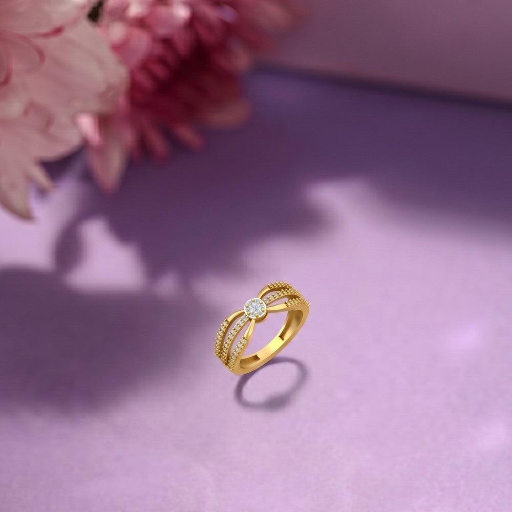 Gold & Diamond Engagement Ring For Women KRC10333