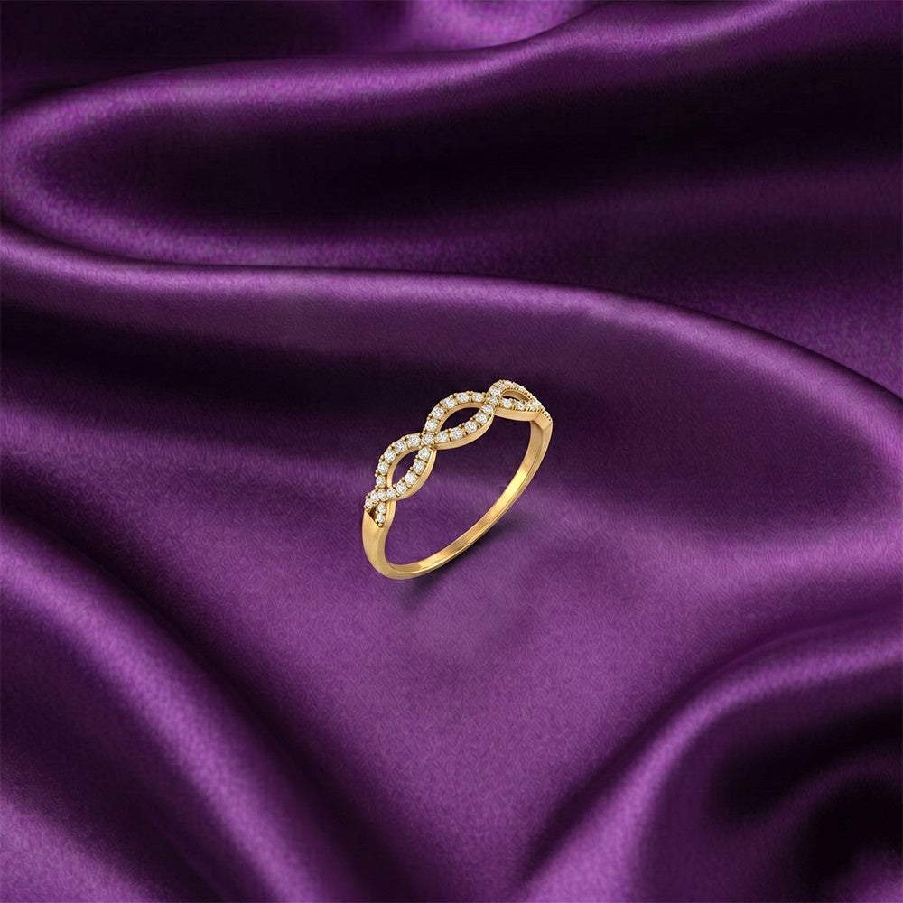 Gold & Diamond Cocktail Ring For Women KRC10278