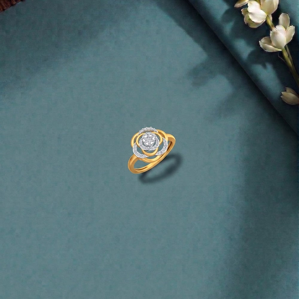 Gold & Diamond Engagement Ring For Women KRC10803