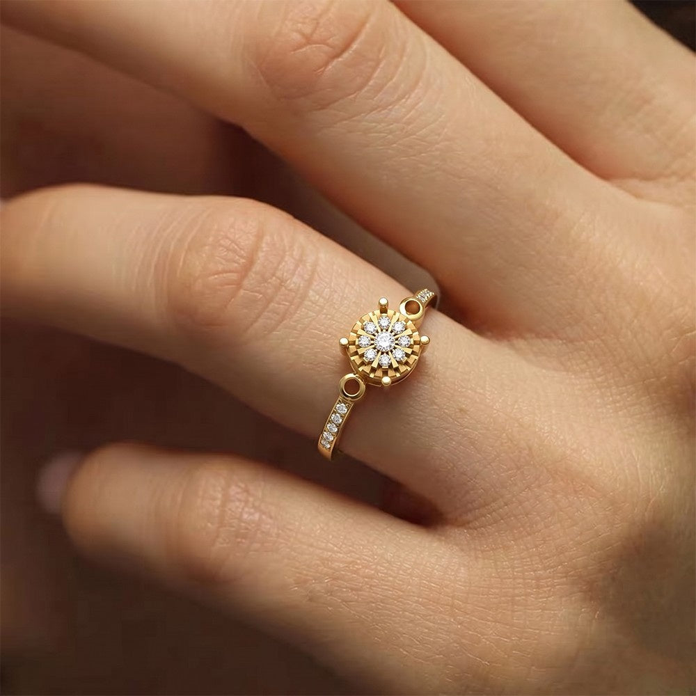 Gold & Diamond Engagement Ring For Women KRC10571
