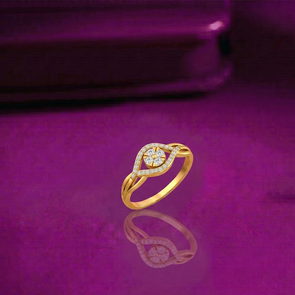 Gold & Diamond Ring For Women KRB0190