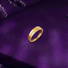 Gold & Diamond Band Ring For Men KRC20034