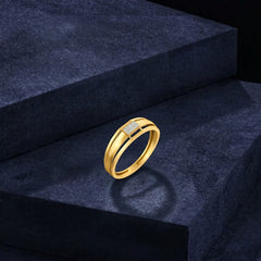 Gold & Diamond Ring For Men KRC20065