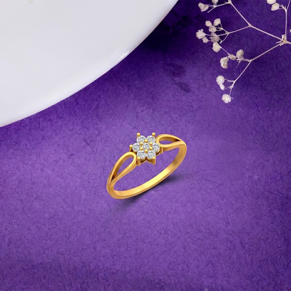 Gold & Diamond Engagement Ring For Women KRC10345