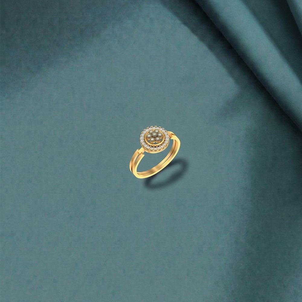 Gold & Diamond Engagement Ring For Women KRB10144