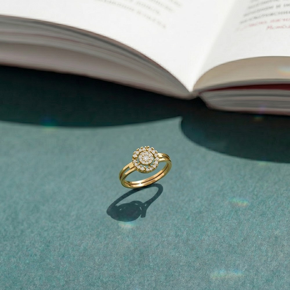 Gold & Diamond Ring For Women KRC10620