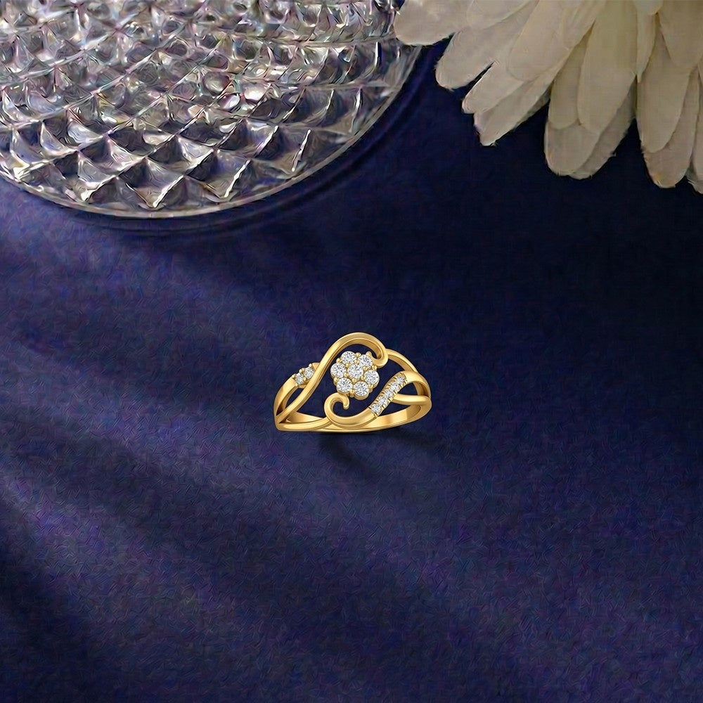 Gold & Diamond Ring For Women KRC10302