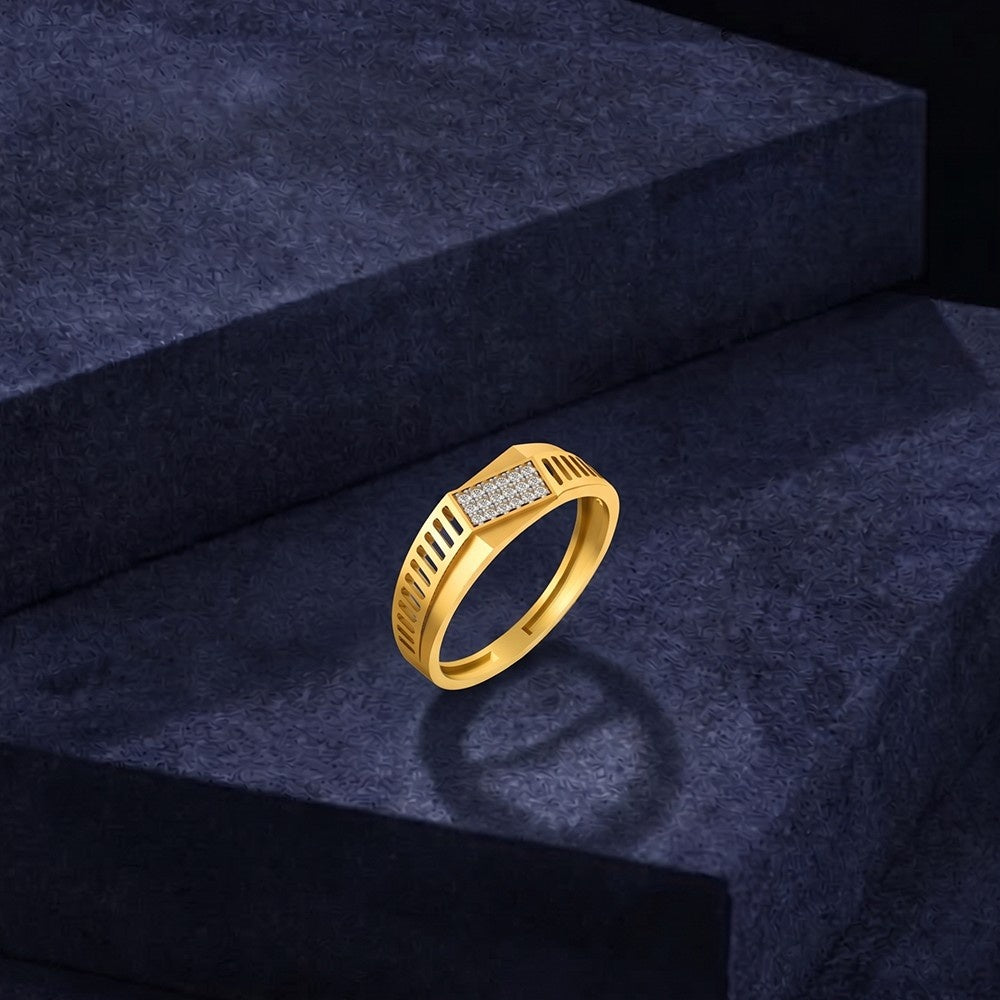 Gold & Diamond Engagement  Ring For Men KRC20028