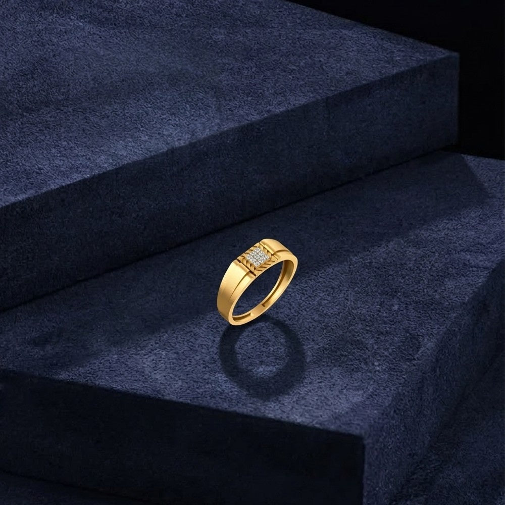 Gold & Diamond Engagement  Ring For Men KRC20048
