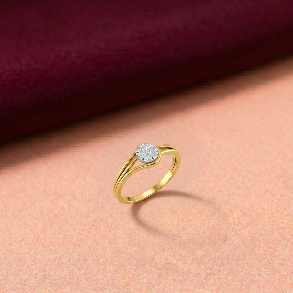Gold & Diamond Ring For Women KRC10274