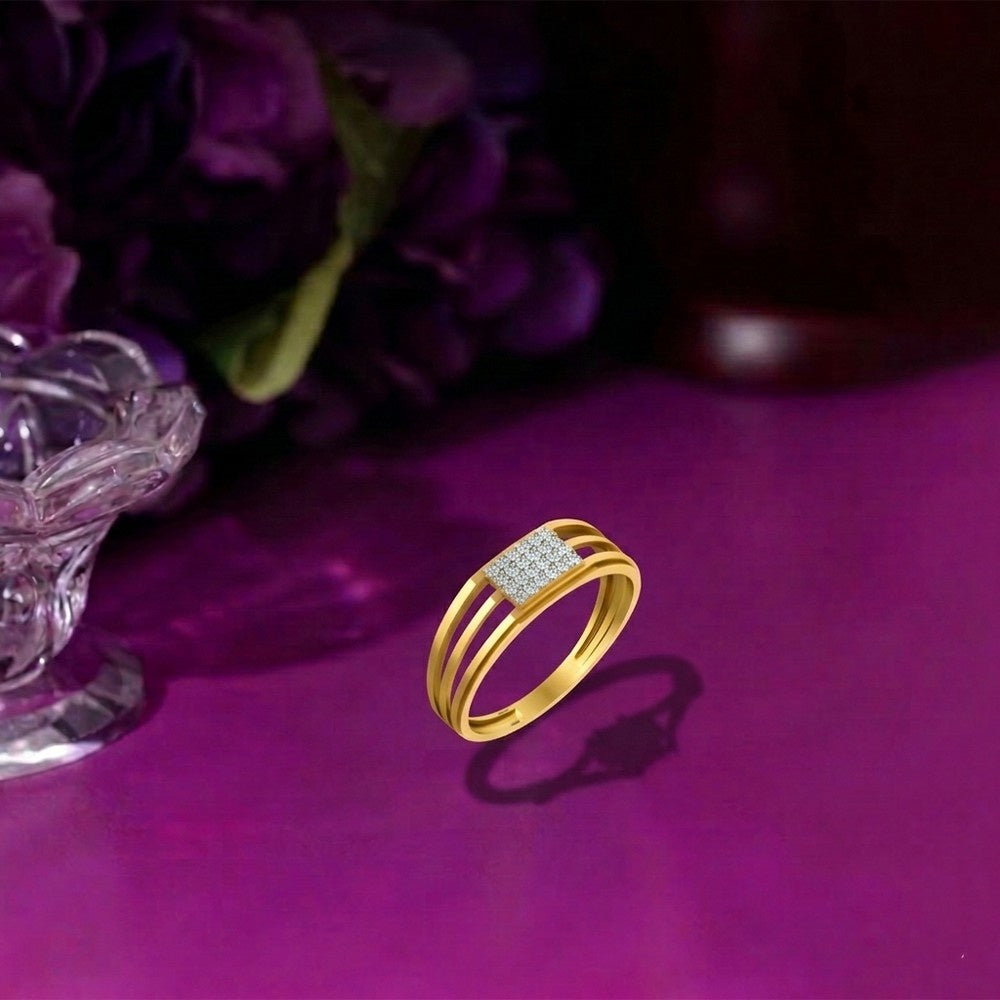 Gold & Diamond Ring For Men KRC20069