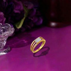 Gold & Diamond Ring For Men KRC20069
