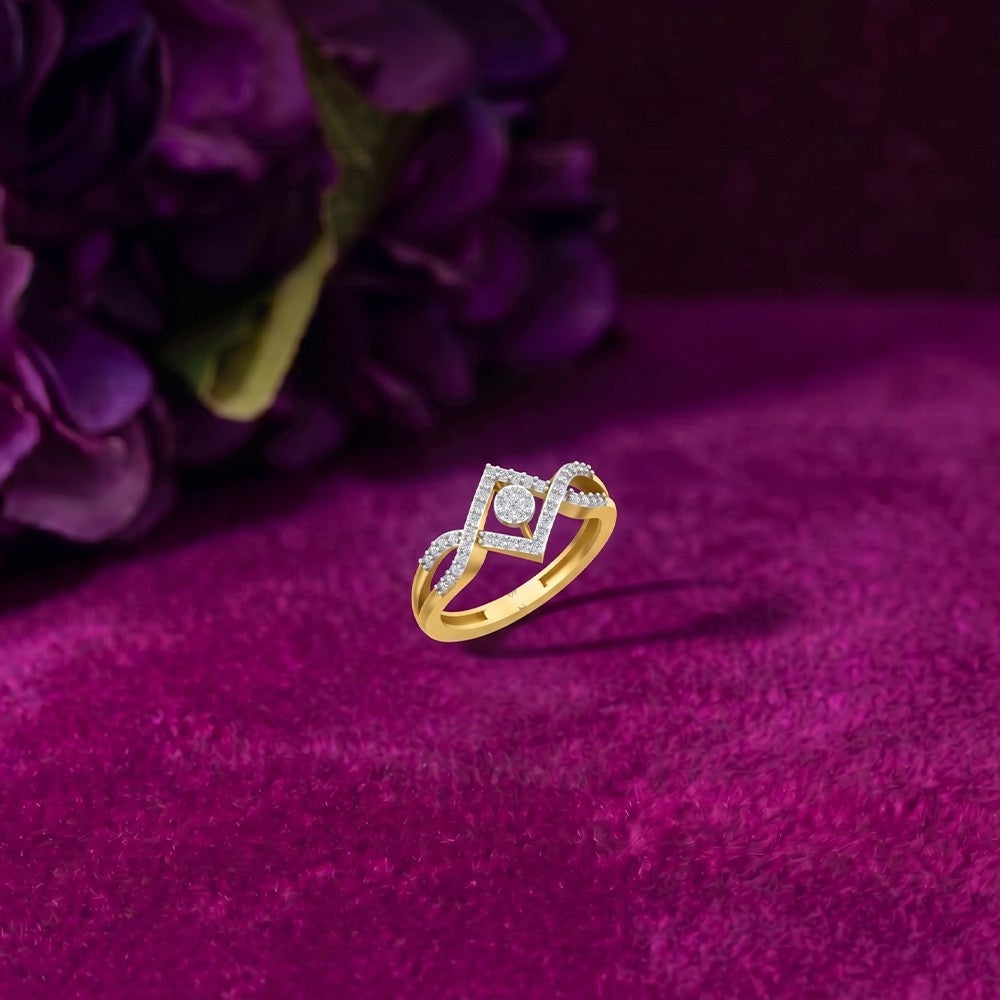 Gold & Diamond Engagement Ring For Women KRC10323