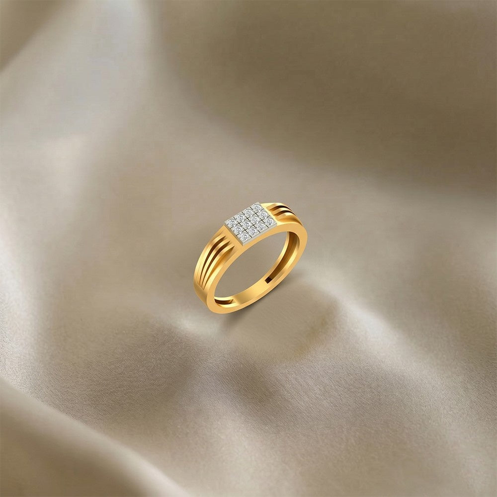 Gold & Diamond Ring For Men KRB20011