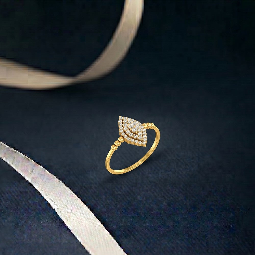 Gold & Diamond Engagement Ring For Women KRC10635