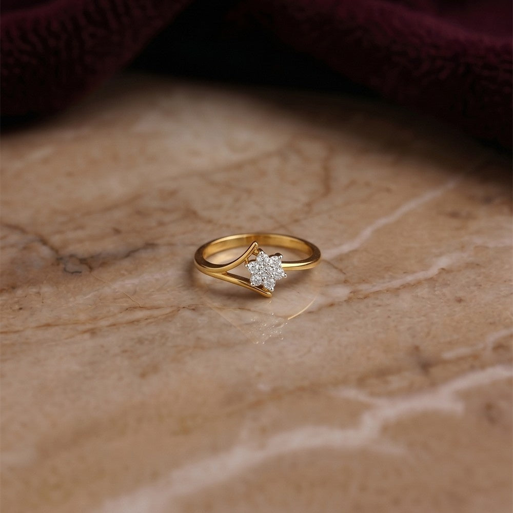 Gold & Diamond Engagement Ring For Women KRC10712