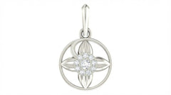 18K Gold & Diamond Floral Pendant Set KRA40158P