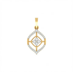 18K Gold & Diamond Floral Pendant Set KRA40035P