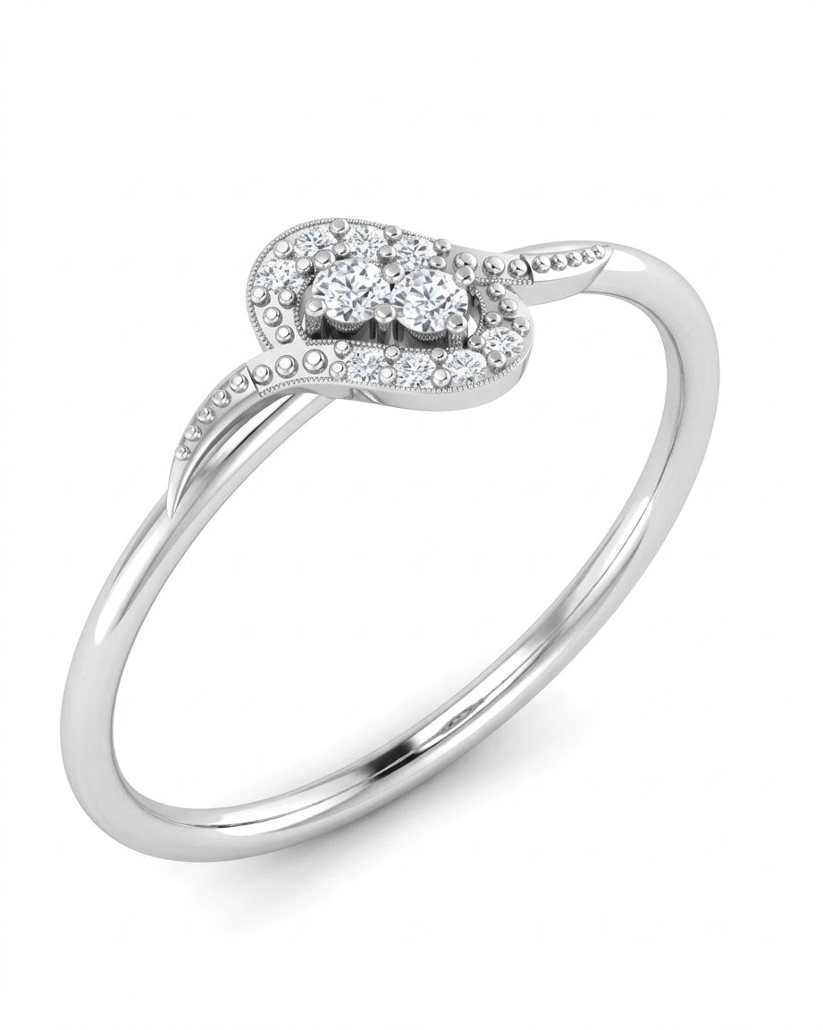 18K Gold & Diamond Dailywear Ring For Women KLR-152