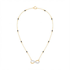 18K Gold & Diamond Beaded Mangalsutra For Women KRE90108