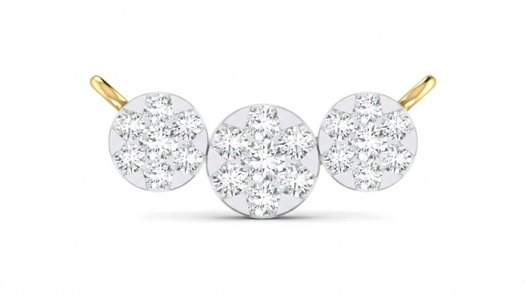 18K Gold & Diamond Round Mangalsutra For Women KRA90144