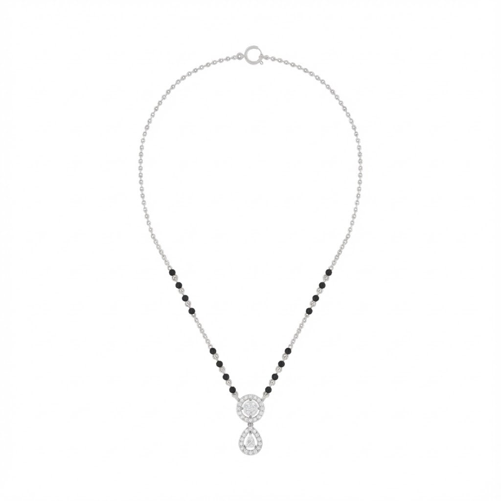 Gold & Diamond Beaded Mangalsutra For Women KRC50110