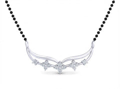 18K Gold & Diamond Beaded Mangalsutra For Women KSK183