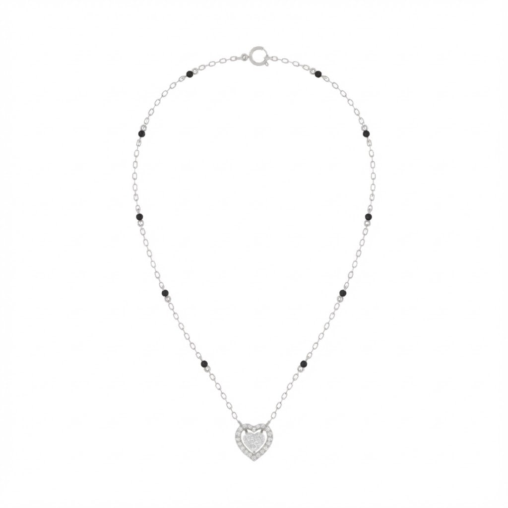 Gold & Diamond Heart Mangalsutra For Women KRC50114