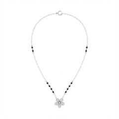 18K Gold & Diamond Beaded Mangalsutra For Women KRE90103