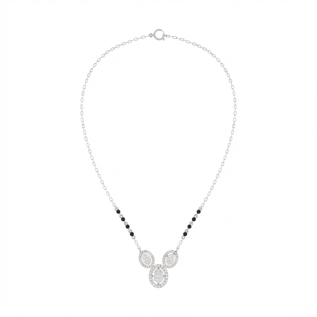 Gold & Diamond Beaded Mangalsutra For Women KRC50147