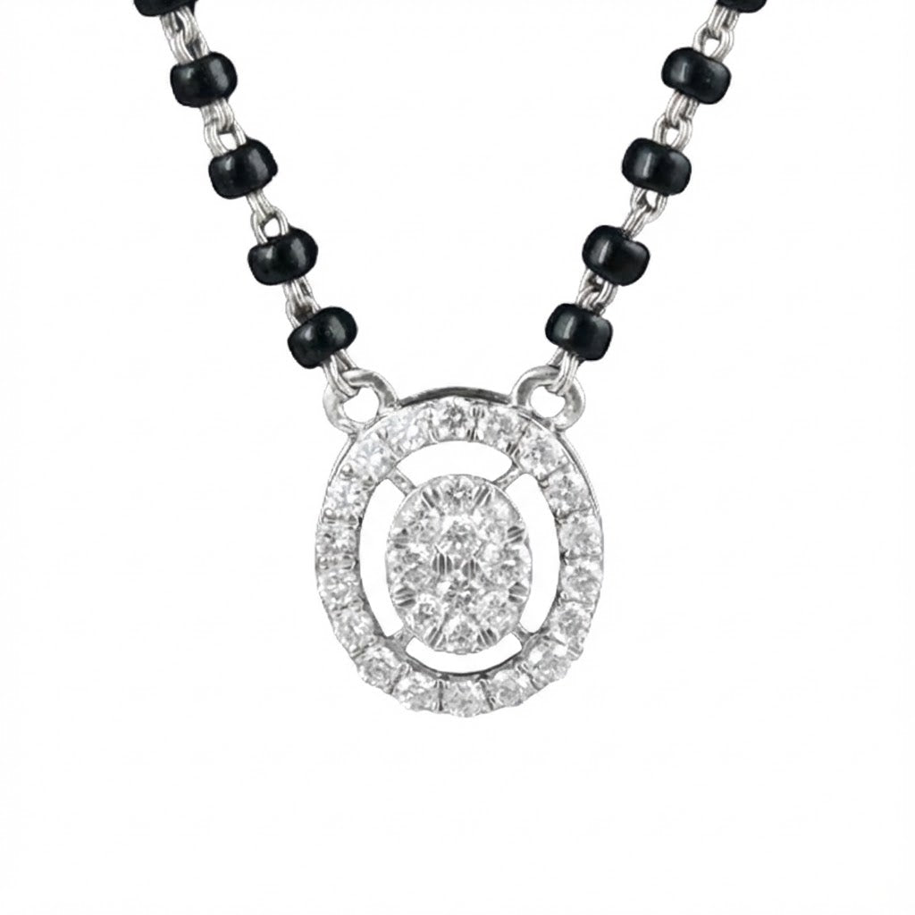 Gold & Diamond Beaded Mangalsutra For Women KRC50151