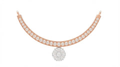 Gold & Diamond Floral Mangalsutra For Women KRC50172