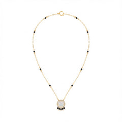 18K Gold & Diamond Beaded Mangalsutra For Women KRE90097