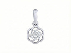 18K Gold & Diamond Floral Pendant KSK114